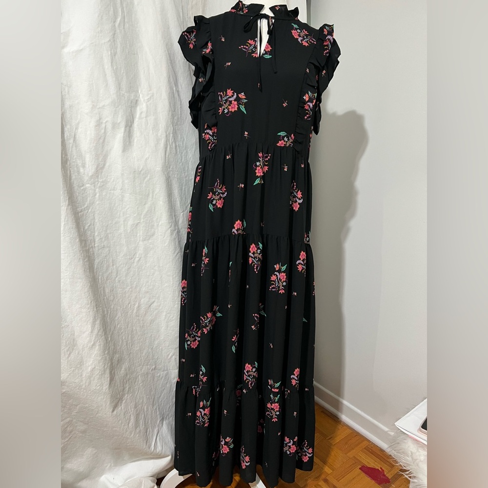 Floral Black Maxi Dress
